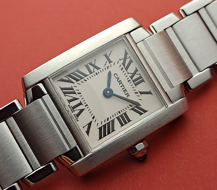 Small Ladies' Cartier Tank Francaise Quartz Wristwatch Ref. W51008Q3